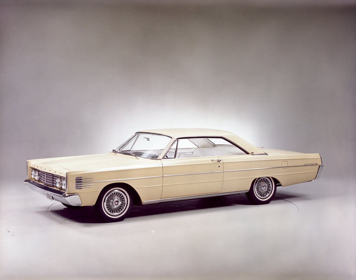 This archival image documents the 1965 Mercury Montclair Marauder two-door hardtop Side View and is preserved in the Ford Heritage Vault as part of Ford Motor Company's historic photographic archive. Free for personal, non-commercial use. Ford Her...