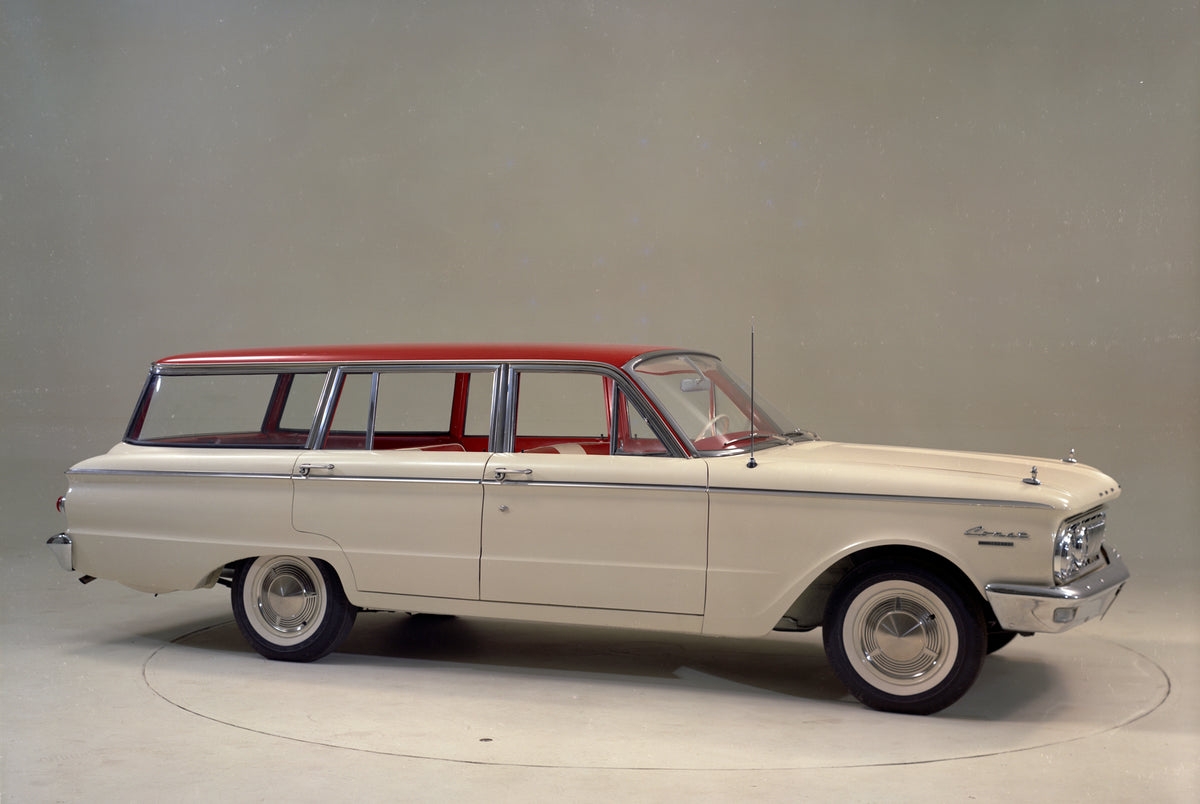 This archival image documents the 1962 Mercury Comet station wagon with Red Roof and is preserved in the Ford Heritage Vault as part of Ford Motor Company's historic photographic archive. Free for personal, non-commercial use. Ford Heritage Vault ...