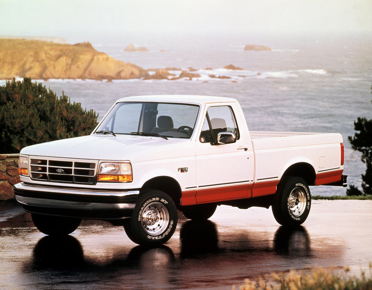 This archival image documents the 1995 Ford F150 styleside regular cab and is preserved in the Ford Heritage Vault as part of Ford Motor Company's historic photographic archive. Free for personal, non-commercial use. Ford Heritage Vault reference ...