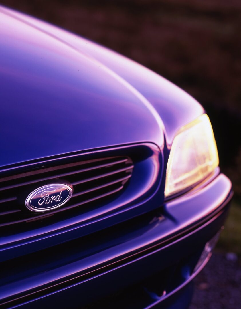 This archival image documents the 1993 Ford Escort Mark V Cabriolet front closeup and is preserved in the Ford Heritage Vault as part of Ford Motor Company's historic photographic archive. Free for personal, non-commercial use. Ford Heritage Vault...