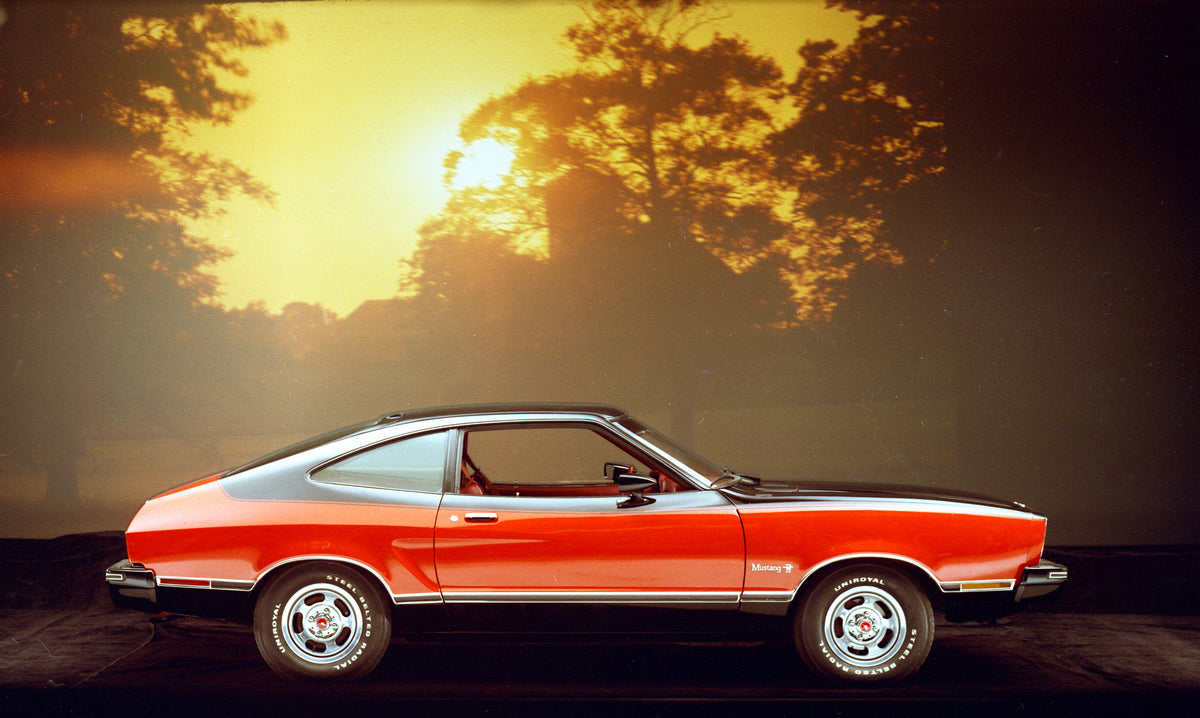 This archival image documents the 1976 Ford Mustang II Mach 1 and is preserved in the Ford Heritage Vault as part of Ford Motor Company's historic photographic archive. Free for personal, non-commercial use. Ford Heritage Vault reference AR-2008-8...