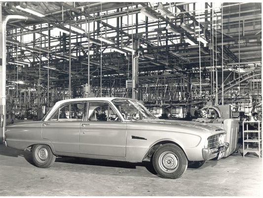 1960 Ford XK Falcon in industrial setting HV 1960-0108