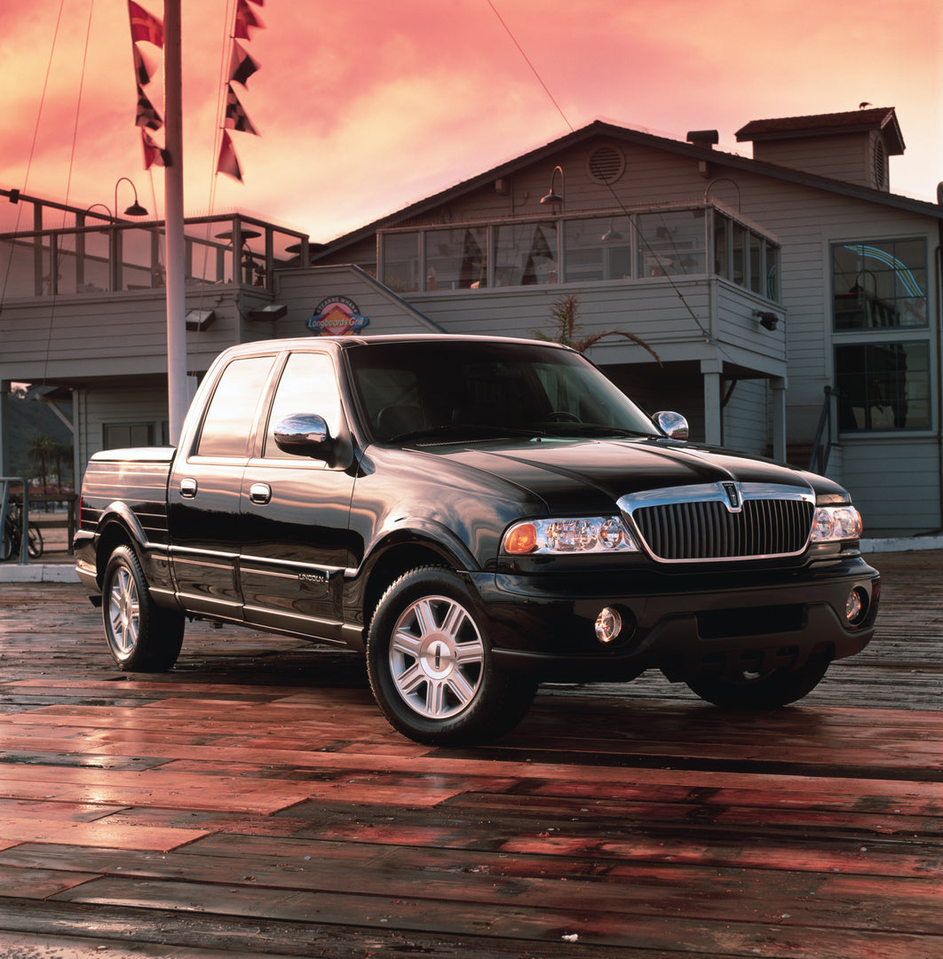 This archival image documents the 2002 Lincoln Blackwood and is preserved in the Ford Heritage Vault as part of Ford Motor Company's historic photographic archive. Free for personal, non-commercial use. Ford Heritage Vault reference AR-2008-8.1.1....