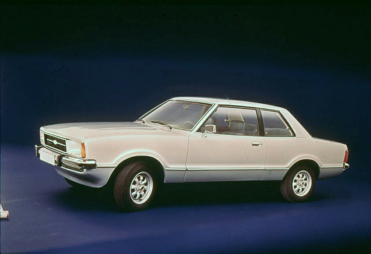 This archival image documents the 1976 Ford Taunus (TC2) GL 2-door in studio and is preserved in the Ford Heritage Vault as part of Ford Motor Company's historic photographic archive. Free for personal, non-commercial use. Ford Heritage Vault refe...