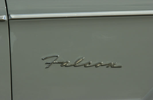 1960 Ford XK Falcon badge closeup DSC_9939 HV 1960-0116