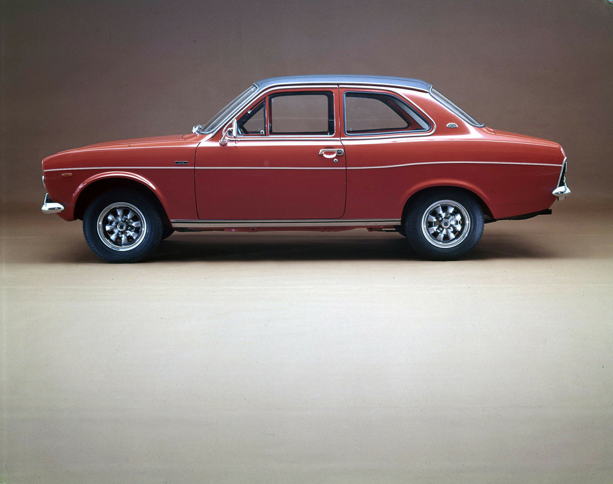 This archival image documents the 1973 Ford Escort Mark I GXL LHD side view in studio and is preserved in the Ford Heritage Vault as part of Ford Motor Company's historic photographic archive. Free for personal, non-commercial use. Ford Heritage V...
