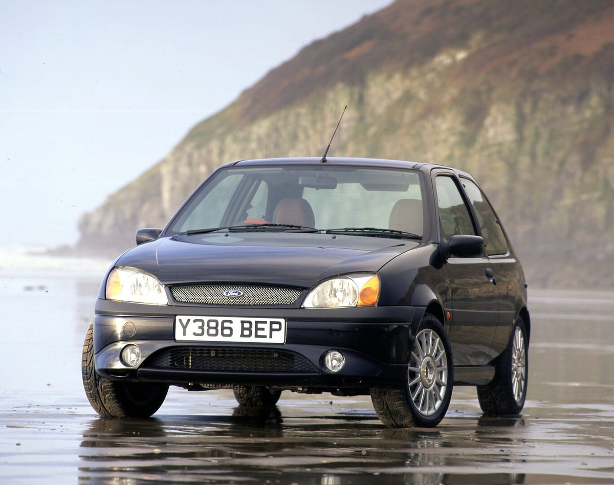 This archival image documents the 2001 Ford Fiesta Mark V Zetec-S on scenic beach and is preserved in the Ford Heritage Vault as part of Ford Motor Company's historic photographic archive. Free for personal, non-commercial use. Ford Heritage Vault...