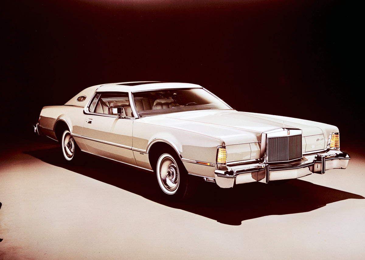 This archival image documents the 1976 Lincoln Continental Mark IV two-door and is preserved in the Ford Heritage Vault as part of Ford Motor Company's historic photographic archive. Free for personal, non-commercial use. Ford Heritage Vault refer...