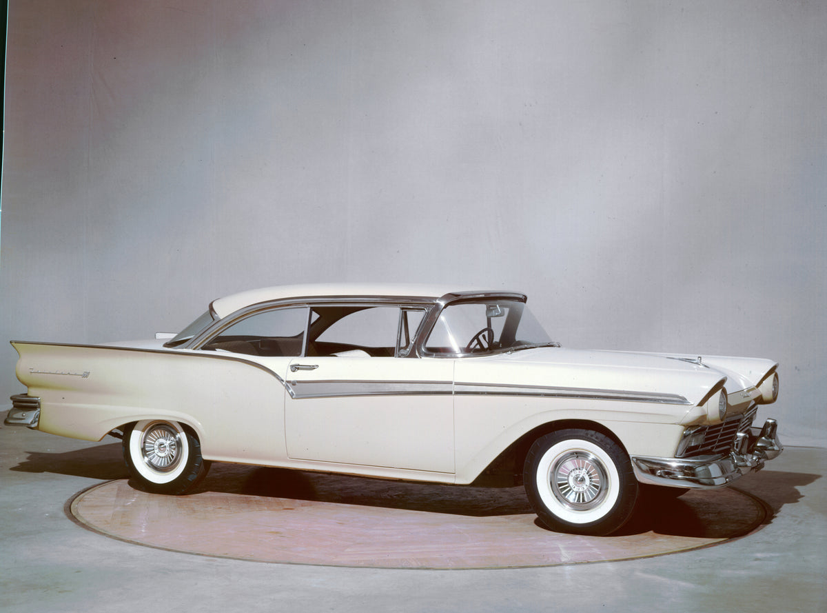 This archival image documents the 1957 Ford Fairlane 500 Club Victoria and is preserved in the Ford Heritage Vault as part of Ford Motor Company's historic photographic archive. Free for personal, non-commercial use. Ford Heritage Vault reference ...
