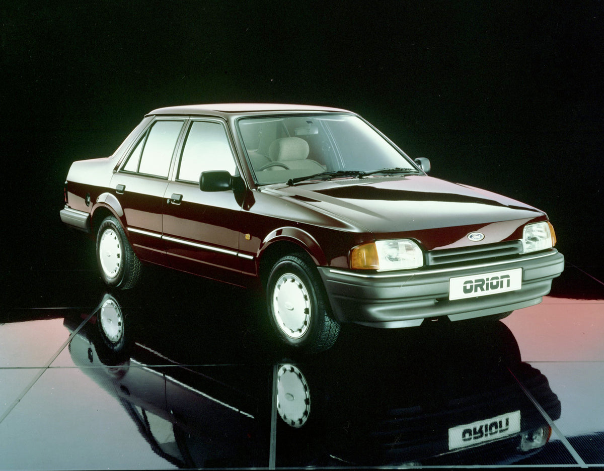 This archival image documents the 1985 Ford Orion Ghia L in studio and is preserved in the Ford Heritage Vault as part of Ford Motor Company's historic photographic archive. Free for personal, non-commercial use. Ford Heritage Vault reference AR-2...