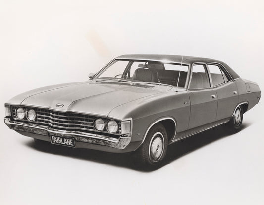 1973 Ford ZG Fairlane Sedan 500 Sedan Passenger Side Front End View FAP-2011-3 HV 1973-0116