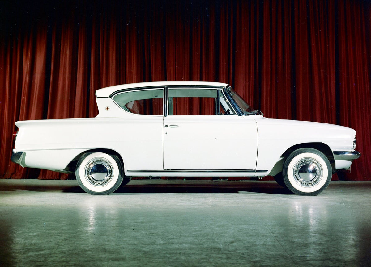 This archival image documents the 1960 Consul Classic 600 109E side view in studio and is preserved in the Ford Heritage Vault as part of Ford Motor Company's historic photographic archive. Free for personal, non-commercial use. Ford Heritage Vaul...