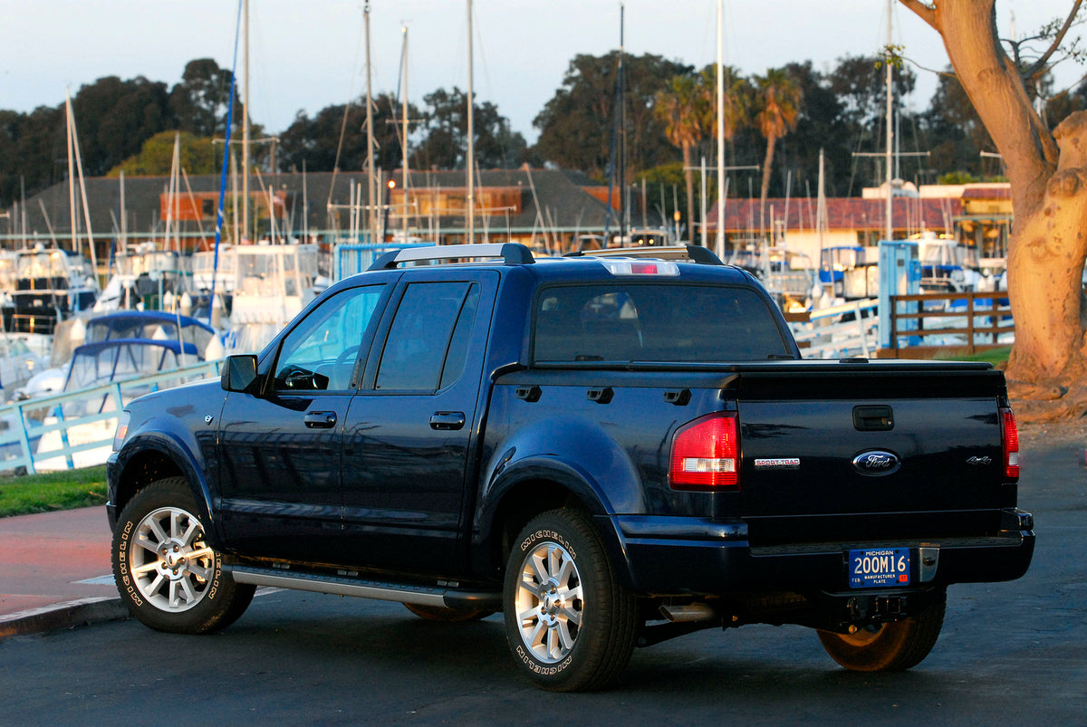 This archival image documents the 2006 Ford Explorer Sport Trac and is preserved in the Ford Heritage Vault as part of Ford Motor Company's historic photographic archive. Free for personal, non-commercial use. Ford Heritage Vault reference AR-2008...