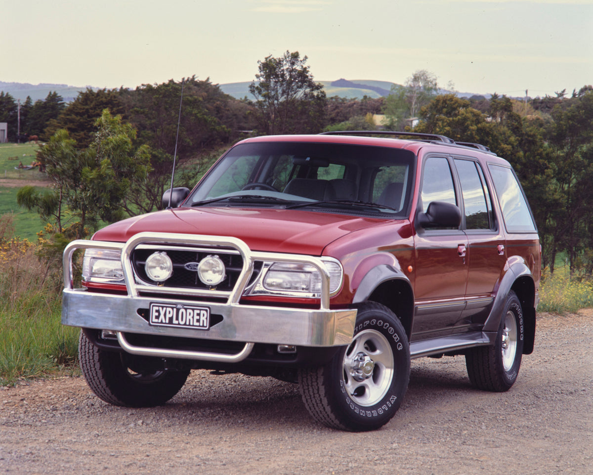 This archival image documents the 1998 Ford Explorer Quest Passenger Side Front End View on Country Road FAP-2011-3 and is preserved in the Ford Heritage Vault as part of Ford Motor Company's historic photographic archive. Free for personal, non-c...