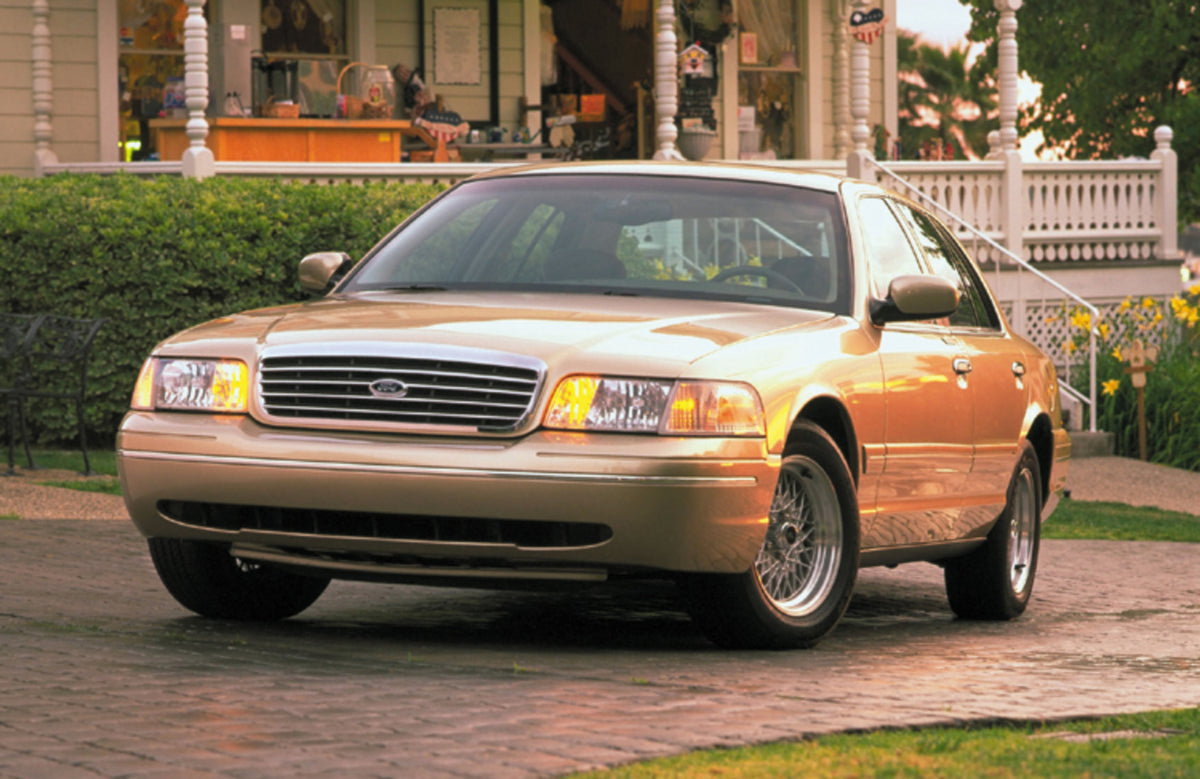 This archival image documents the 1999 Ford Crown Victoria and is preserved in the Ford Heritage Vault as part of Ford Motor Company's historic photographic archive. Free for personal, non-commercial use. Ford Heritage Vault reference AR-2008-8.1....