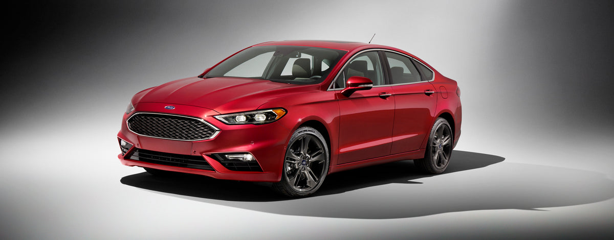 This archival image documents the 2017 Ford Fusion Sport studio shot and is preserved in the Ford Heritage Vault as part of Ford Motor Company's historic photographic archive. Free for personal, non-commercial use. Ford Heritage Vault reference AR...