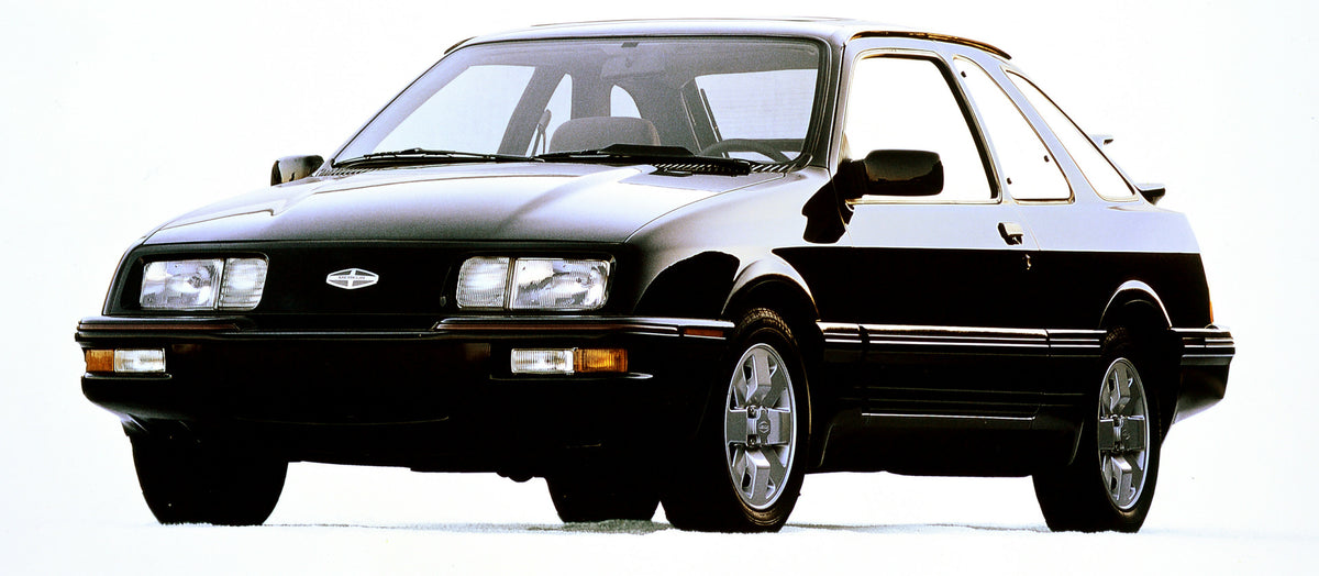 This archival image documents the 1987 Merkur XR4Ti two-door and is preserved in the Ford Heritage Vault as part of Ford Motor Company's historic photographic archive. Free for personal, non-commercial use. Ford Heritage Vault reference AR-2001-94...
