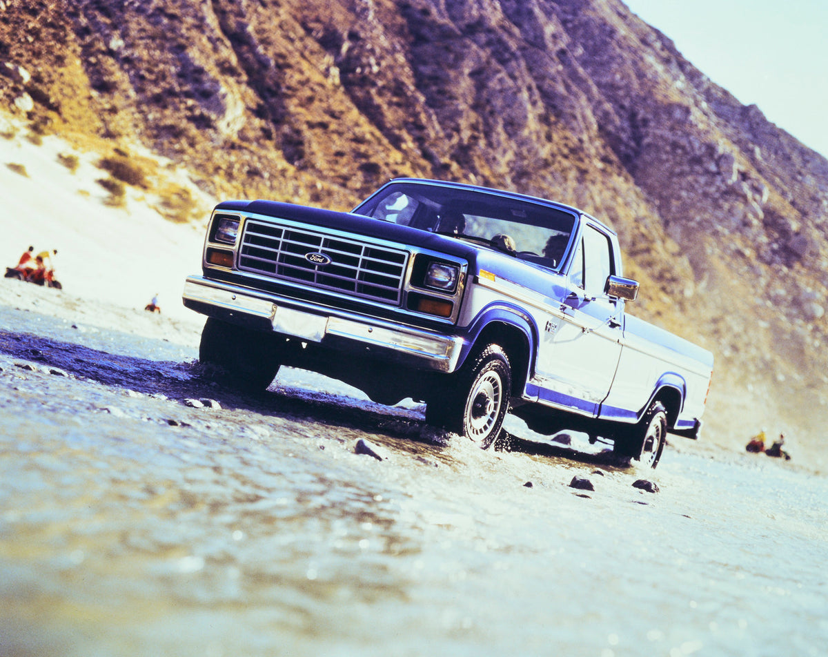 This archival image documents the 1985 Ford F-150 XL and is preserved in the Ford Heritage Vault as part of Ford Motor Company's historic photographic archive. Free for personal, non-commercial use. Ford Heritage Vault reference AR-2001-88-102181....