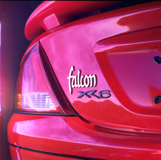 1998 Ford Falcon XR6 badge closeup HV 1998-0075