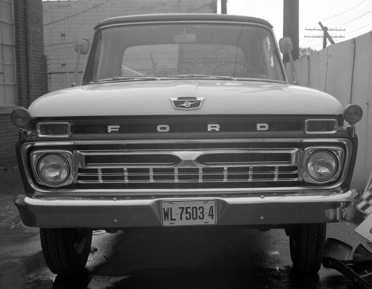 This archival image documents the 1966 Ford F-100 and is preserved in the Ford Heritage Vault as part of Ford Motor Company's historic photographic archive. Free for personal, non-commercial use. Ford Heritage Vault reference AR-2008-8.34.54.