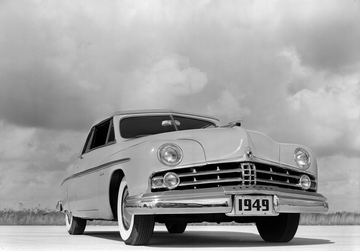 This archival image documents the 1949 Lincoln convertible and is preserved in the Ford Heritage Vault as part of Ford Motor Company's historic photographic archive. Free for personal, non-commercial use. Ford Heritage Vault reference AR-2008-8.1....