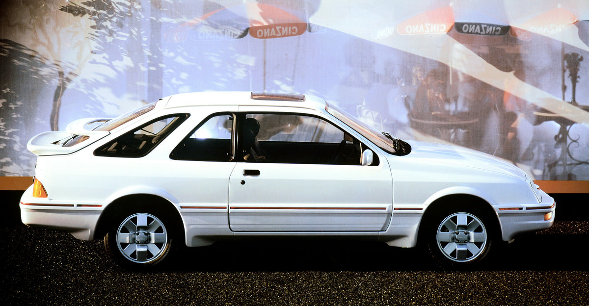 This archival image documents the 1987 Merkur XR4Ti two-door and is preserved in the Ford Heritage Vault as part of Ford Motor Company's historic photographic archive. Free for personal, non-commercial use. Ford Heritage Vault reference AR-2001-94...