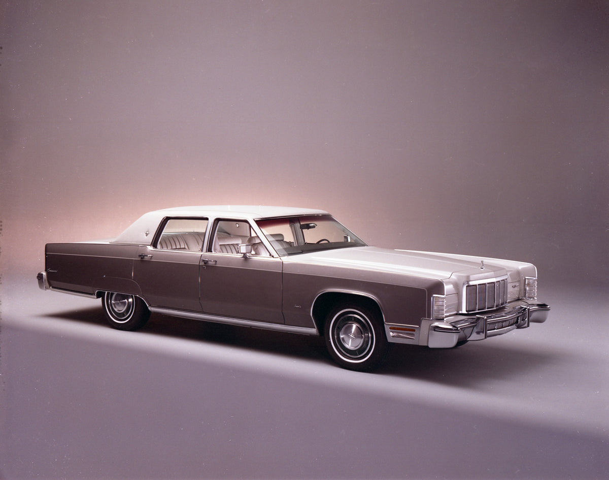 This archival image documents the 1976 Lincoln Continental Town Car four-door and is preserved in the Ford Heritage Vault as part of Ford Motor Company's historic photographic archive. Free for personal, non-commercial use. Ford Heritage Vault ref...