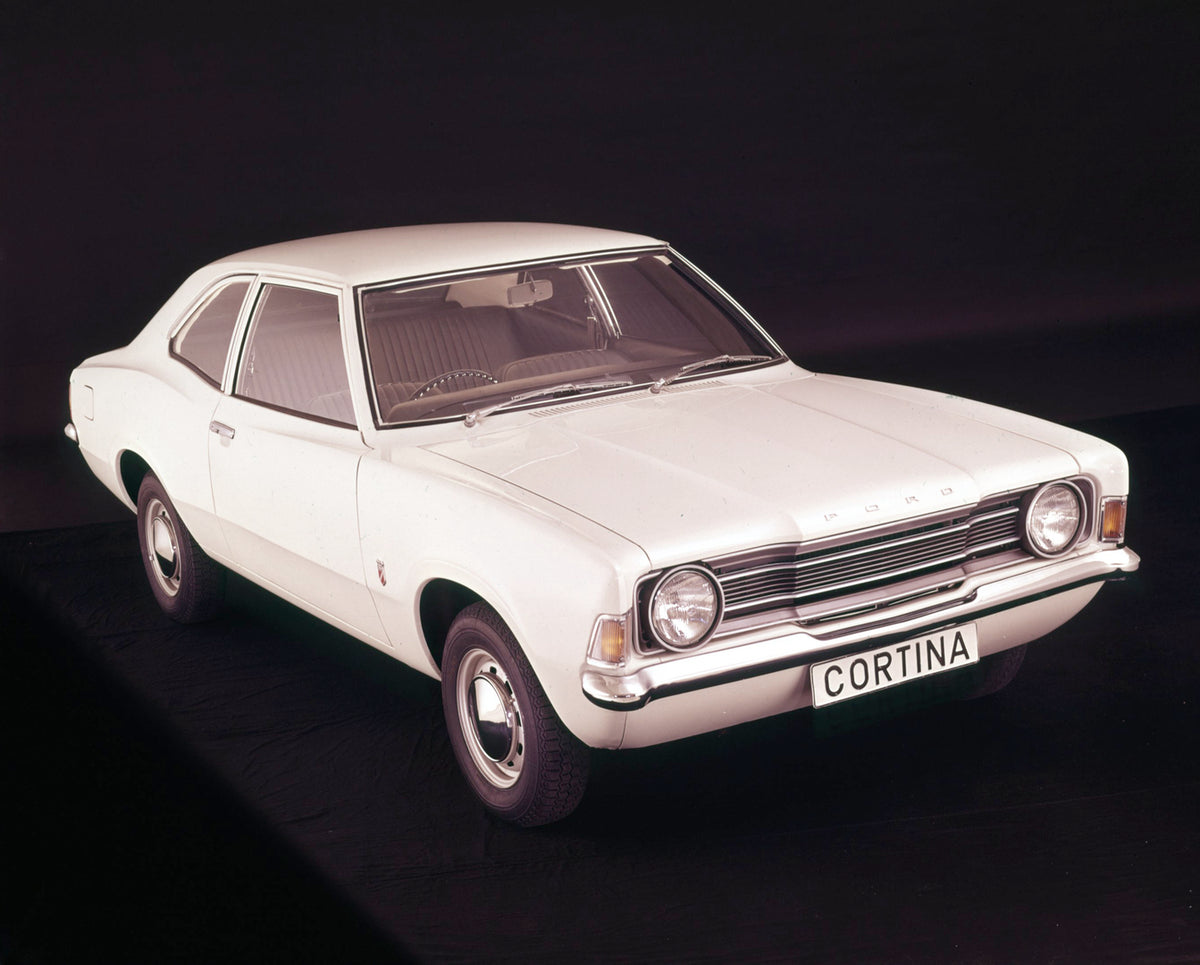 This archival image documents the 1974 Ford Cortina MK III base in studio and is preserved in the Ford Heritage Vault as part of Ford Motor Company's historic photographic archive. Free for personal, non-commercial use. Ford Heritage Vault referen...