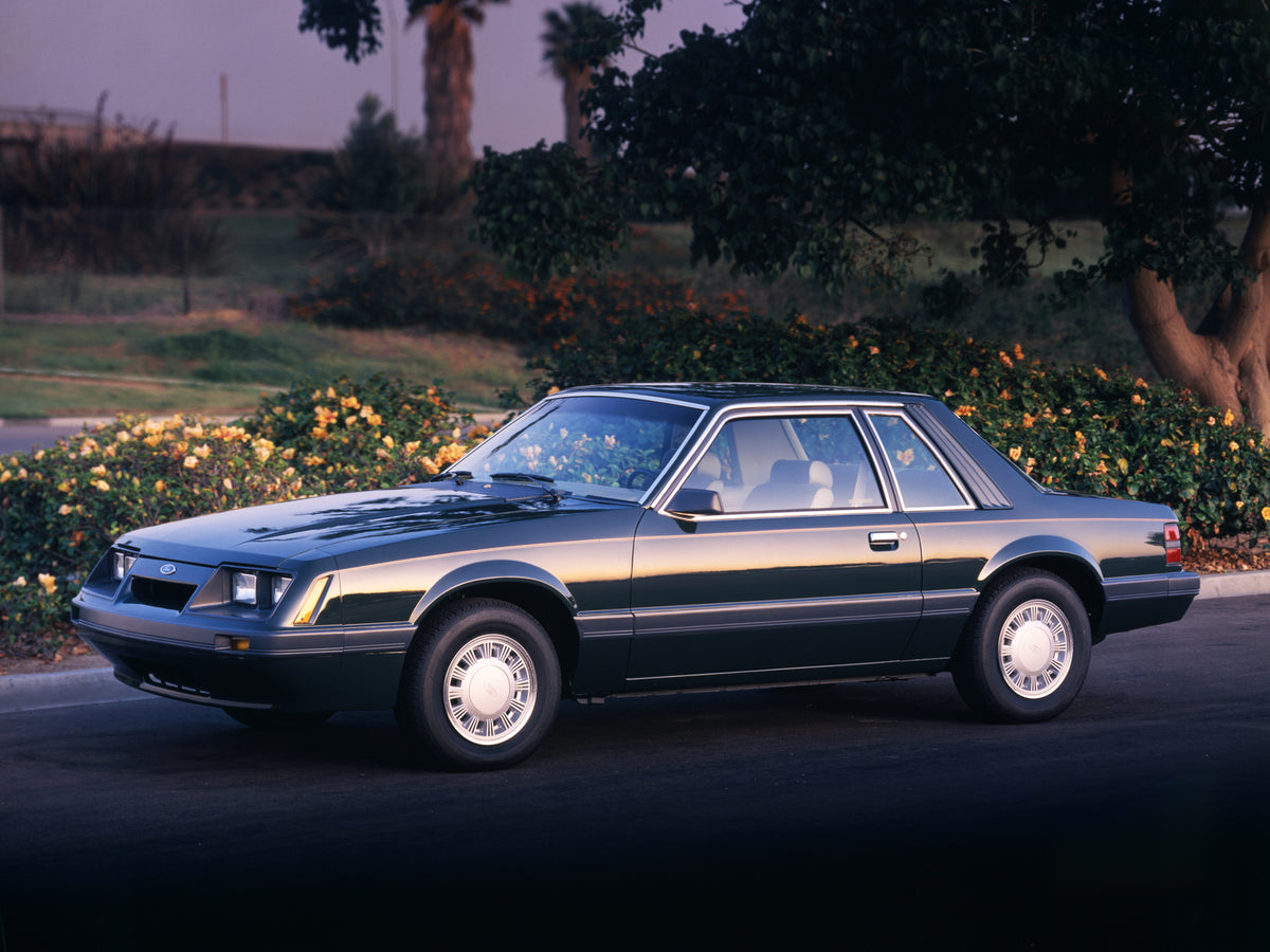 This archival image documents the 1984 Ford Mustang LX and is preserved in the Ford Heritage Vault as part of Ford Motor Company's historic photographic archive. Free for personal, non-commercial use. Ford Heritage Vault reference AR-2008-8.1.4.3473.