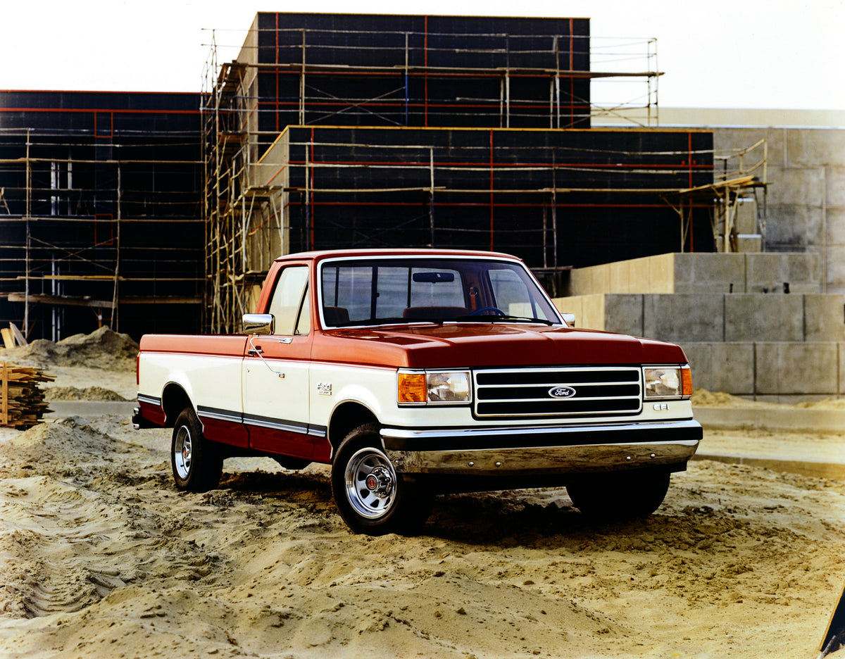 This archival image documents the 1990 Ford F-150 XLT Lariat and is preserved in the Ford Heritage Vault as part of Ford Motor Company's historic photographic archive. Free for personal, non-commercial use. Ford Heritage Vault reference AR-2001-94...