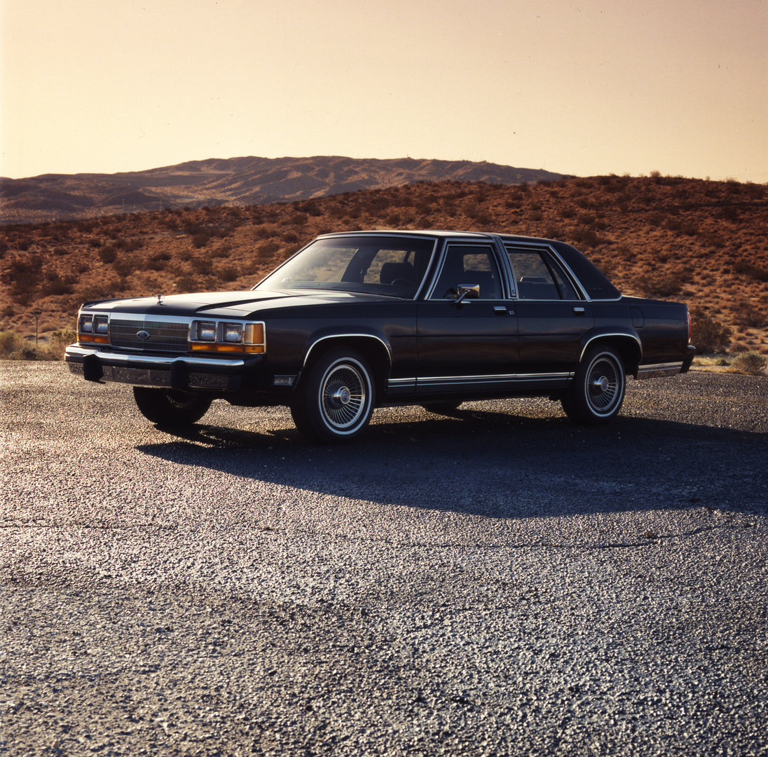 This archival image documents the 1988 Ford LTD Crown Victoria 4 Door and is preserved in the Ford Heritage Vault as part of Ford Motor Company's historic photographic archive. Free for personal, non-commercial use. Ford Heritage Vault reference A...