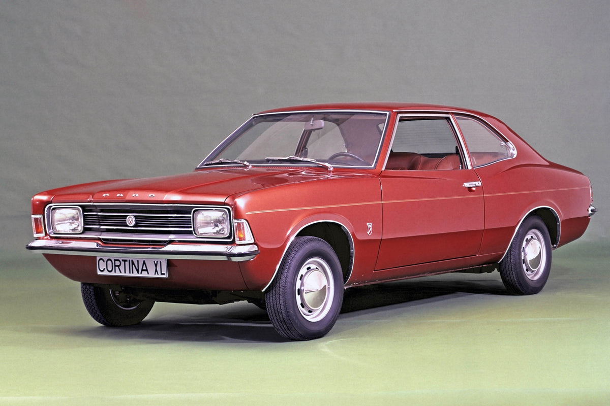 This archival image documents the 1973 Ford Cortina Mark III in studio 1973-851 and is preserved in the Ford Heritage Vault as part of Ford Motor Company's historic photographic archive. Free for personal, non-commercial use. Ford Heritage Vault r...