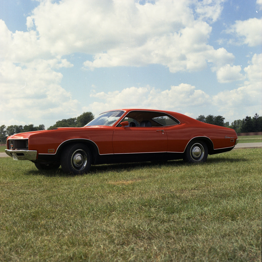 This archival image documents the 1970 Mercury Montego Cyclone GT Side Angle and is preserved in the Ford Heritage Vault as part of Ford Motor Company's historic photographic archive. Free for personal, non-commercial use. Ford Heritage Vault refe...