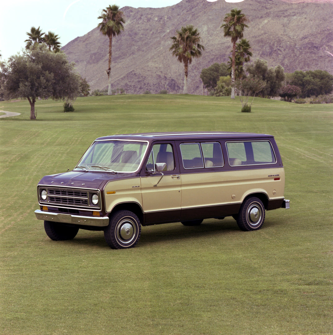 This archival image documents the 1978 Ford Club Wagon scenic and is preserved in the Ford Heritage Vault as part of Ford Motor Company's historic photographic archive. Free for personal, non-commercial use. Ford Heritage Vault reference AR-2008-8...