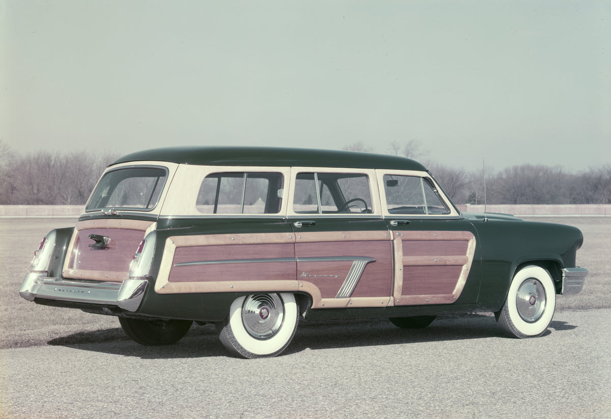 This archival image documents the 1952 Mercury station wagon and is preserved in the Ford Heritage Vault as part of Ford Motor Company's historic photographic archive. Free for personal, non-commercial use. Ford Heritage Vault reference AR-2008-8....