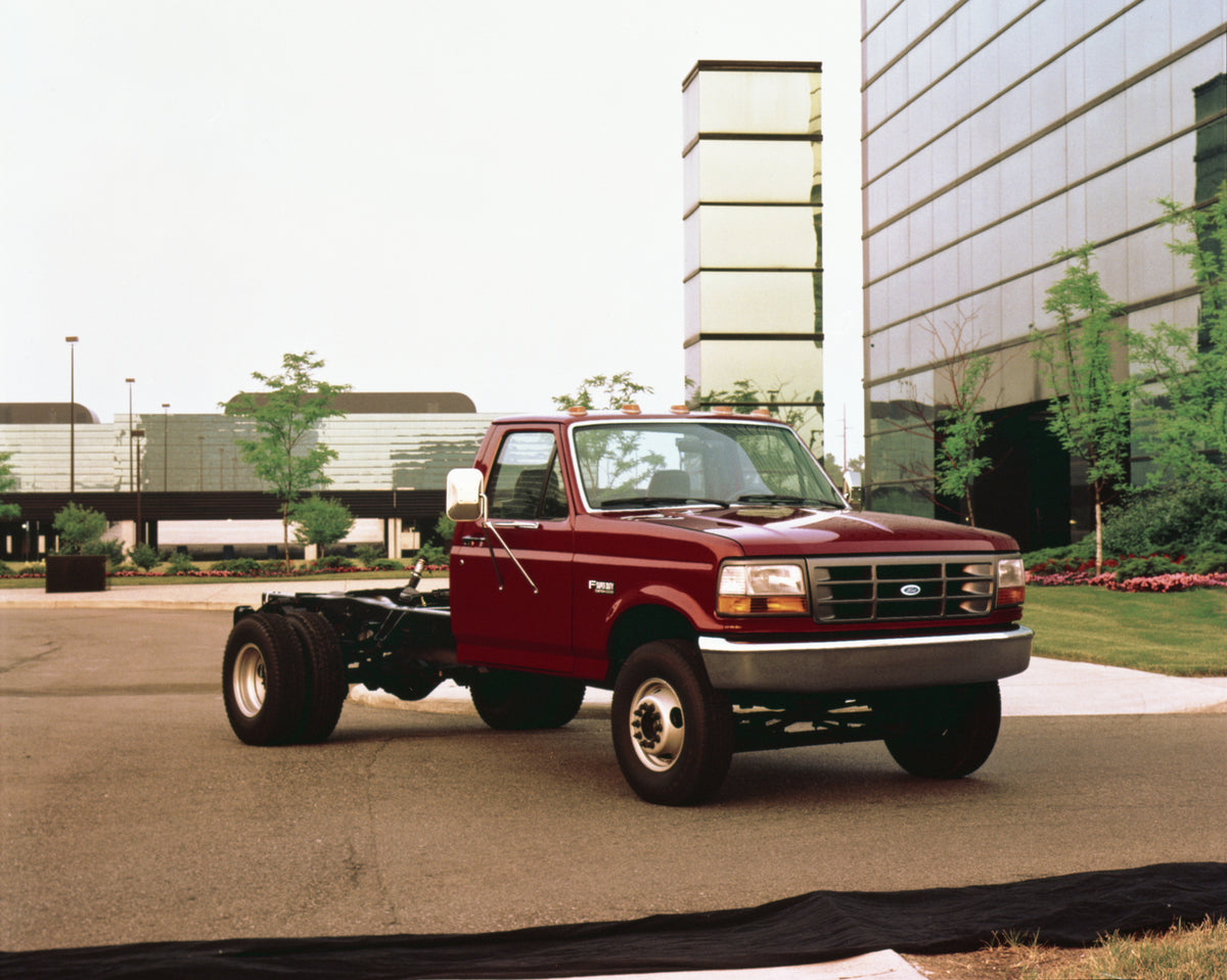 This archival image documents the 1992 Ford F-Series Super-Duty and is preserved in the Ford Heritage Vault as part of Ford Motor Company's historic photographic archive. Free for personal, non-commercial use. Ford Heritage Vault reference AR-2008...