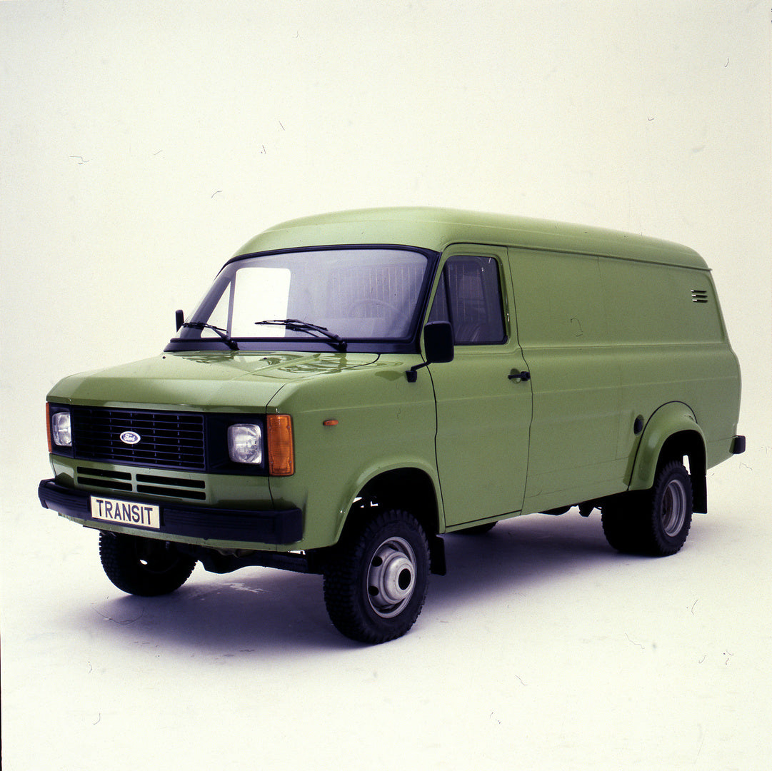 This archival image documents the 1979 Ford Transit Mark II 4 Wheel Drive in studio and is preserved in the Ford Heritage Vault as part of Ford Motor Company's historic photographic archive. Free for personal, non-commercial use. Ford Heritage Vau...