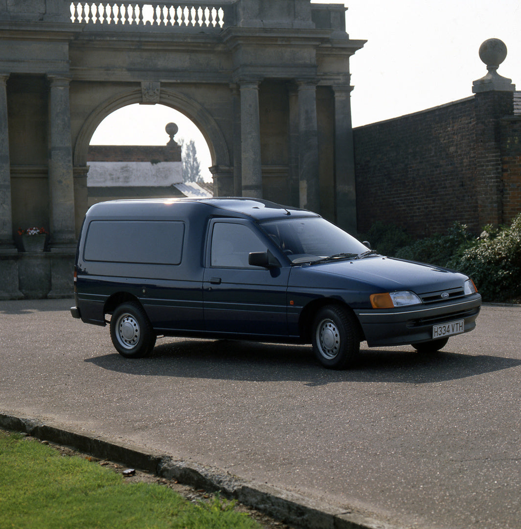 This archival image documents the 1990 Ford Escort Mark V 6/8 Counterweight Van at Boreham and is preserved in the Ford Heritage Vault as part of Ford Motor Company's historic photographic archive. Free for personal, non-commercial use. Ford Herit...
