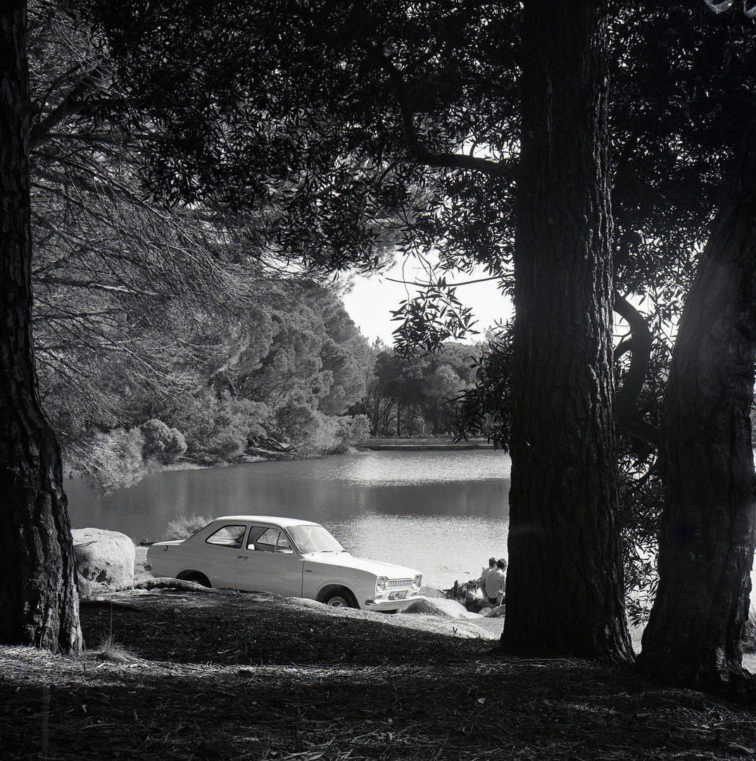 This archival image documents the 1967 Ford Escort Mark I Super in scenic forest with lake in Portugal and is preserved in the Ford Heritage Vault as part of Ford Motor Company's historic photographic archive. Free for personal, non-commercial use...