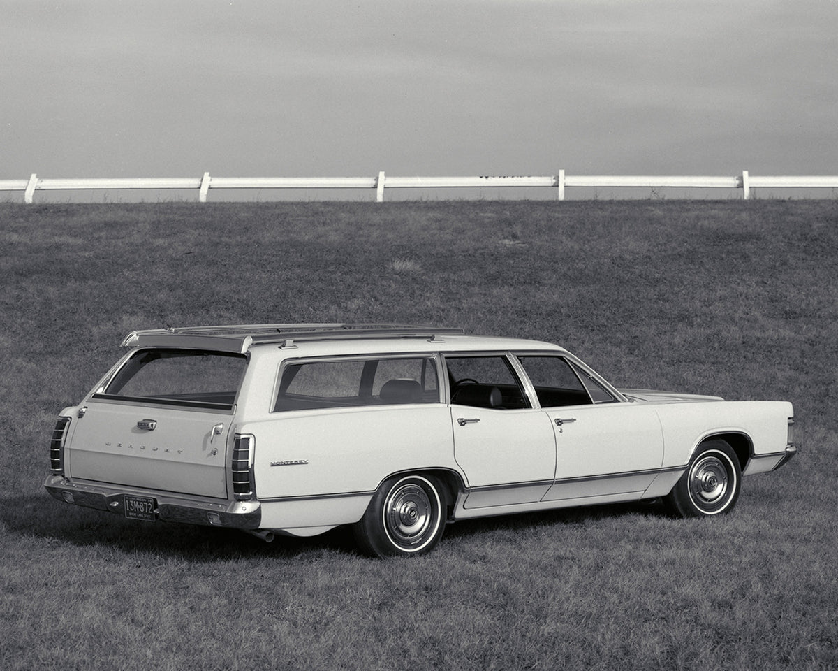 This archival image documents the 1969 Mercury Monterey station wagon with Rear Angle and is preserved in the Ford Heritage Vault as part of Ford Motor Company's historic photographic archive. Free for personal, non-commercial use. Ford Heritage V...