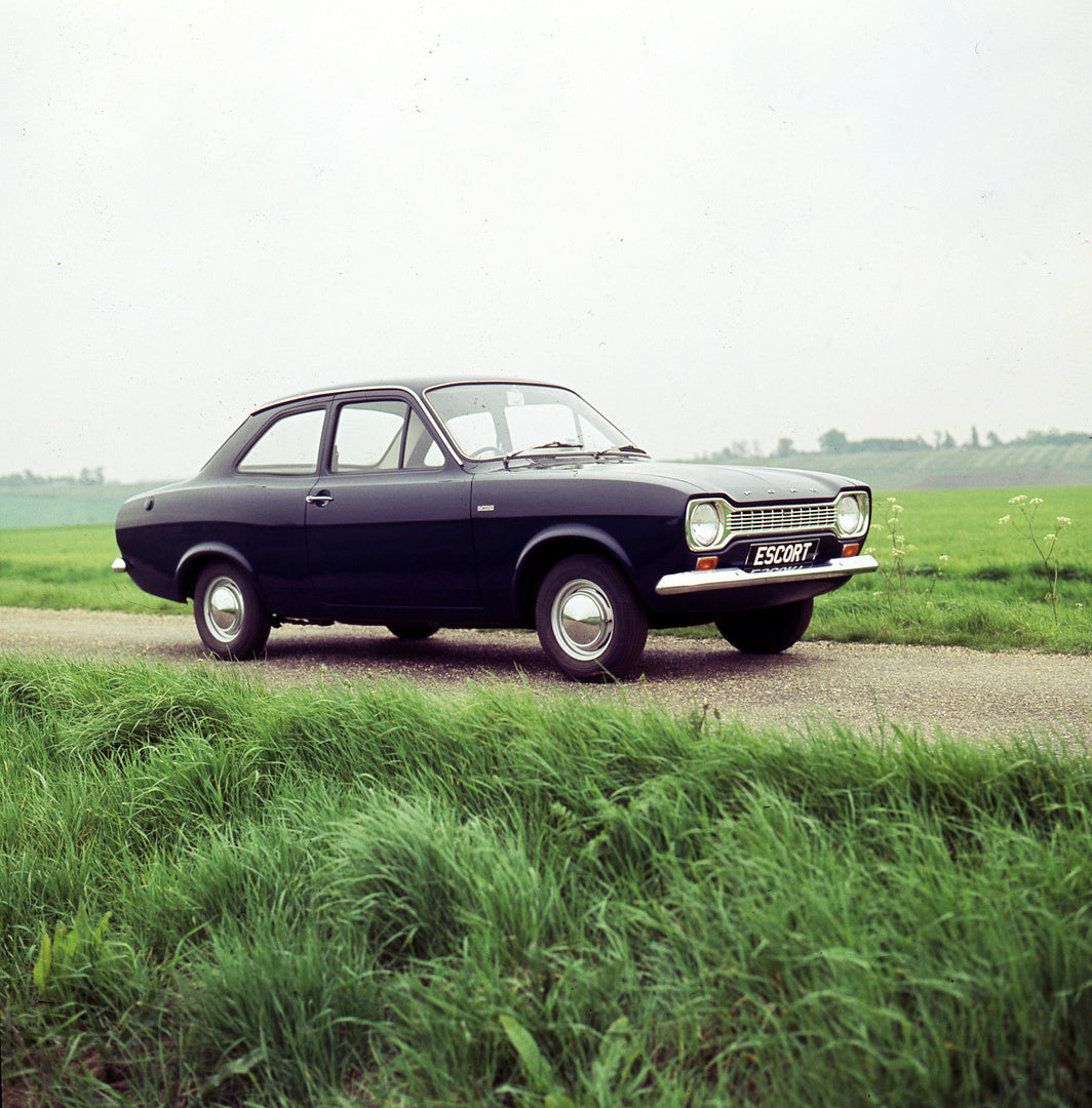 This archival image documents the 1967 Ford Escort Mark I on scenic road at Boreham and is preserved in the Ford Heritage Vault as part of Ford Motor Company's historic photographic archive. Free for personal, non-commercial use. Ford Heritage Vau...