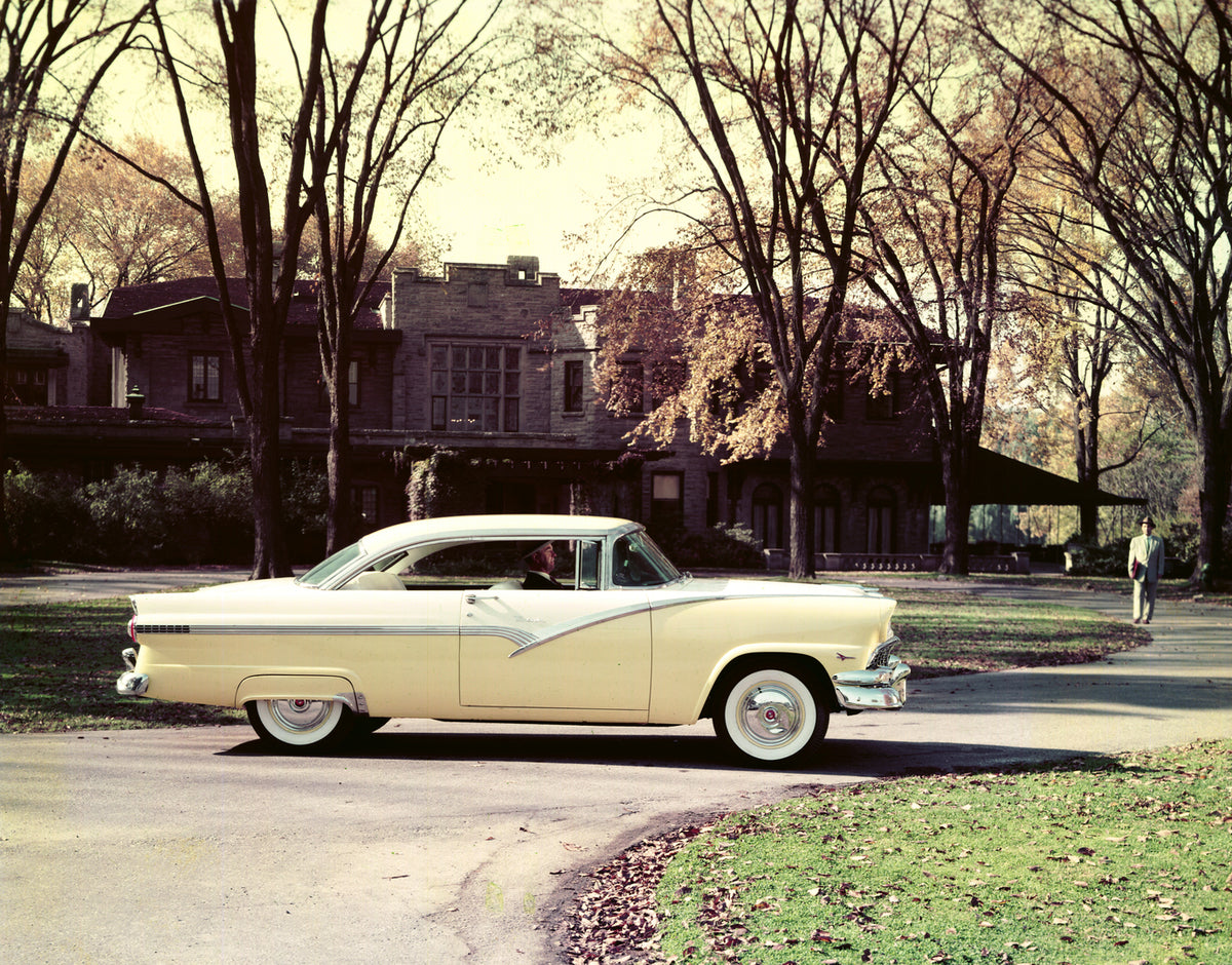 This archival image documents the 1956 Ford Fairlane Victoria and is preserved in the Ford Heritage Vault as part of Ford Motor Company's historic photographic archive. Free for personal, non-commercial use. Ford Heritage Vault reference AR-2008-8...