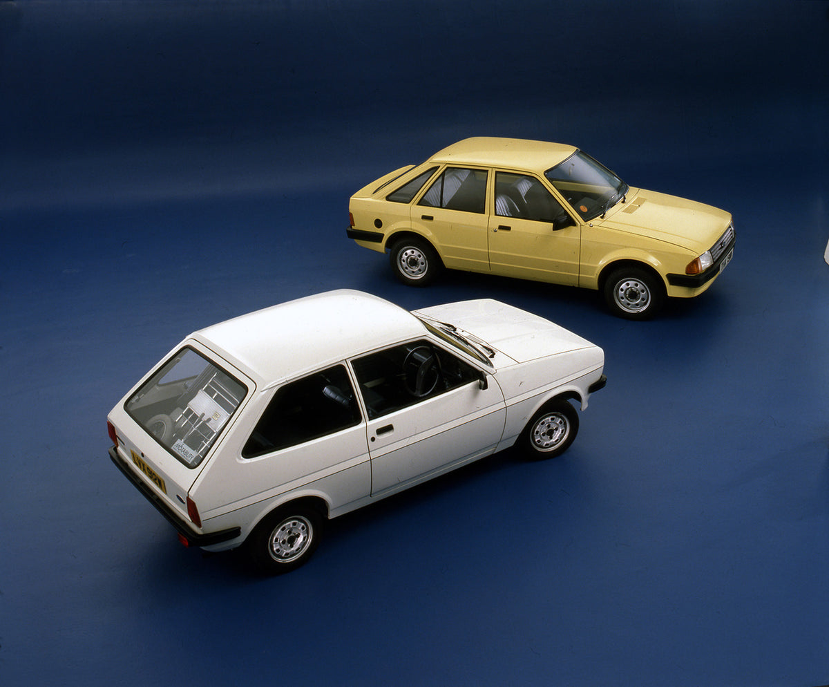 This archival image documents the 1981 Ford Escort Mark III and Fiesta Mark I Motorbility Cars in studio and is preserved in the Ford Heritage Vault as part of Ford Motor Company's historic photographic archive. Free for personal, non-commercial u...