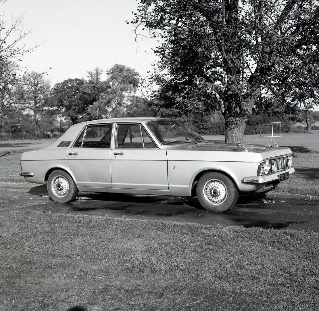 This archival image documents the 1970 Ford Zephyr 6 Mark IV RHD on scenic road with trees and is preserved in the Ford Heritage Vault as part of Ford Motor Company's historic photographic archive. Free for personal, non-commercial use. Ford Herit...