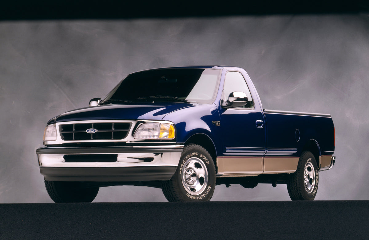 This archival image documents the 1997 Ford F-150 pickup truck and is preserved in the Ford Heritage Vault as part of Ford Motor Company's historic photographic archive. Free for personal, non-commercial use. Ford Heritage Vault reference AR-2008-...