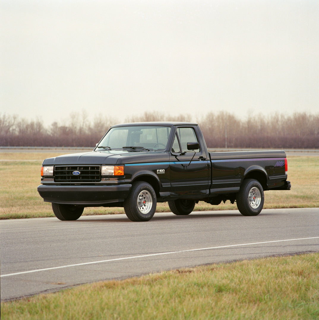 This archival image documents the 1991 Ford F-150 NITE pickup truck and is preserved in the Ford Heritage Vault as part of Ford Motor Company's historic photographic archive. Free for personal, non-commercial use. Ford Heritage Vault reference AR-...
