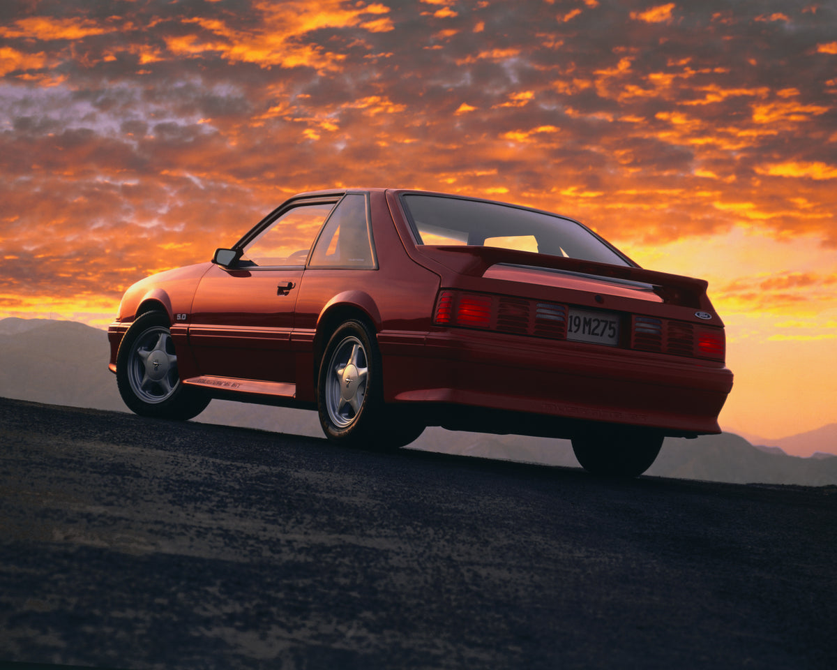 This archival image documents the 1991 Ford Mustang GT and is preserved in the Ford Heritage Vault as part of Ford Motor Company's historic photographic archive. Free for personal, non-commercial use. Ford Heritage Vault reference AR-2008-8.1.4.3018.