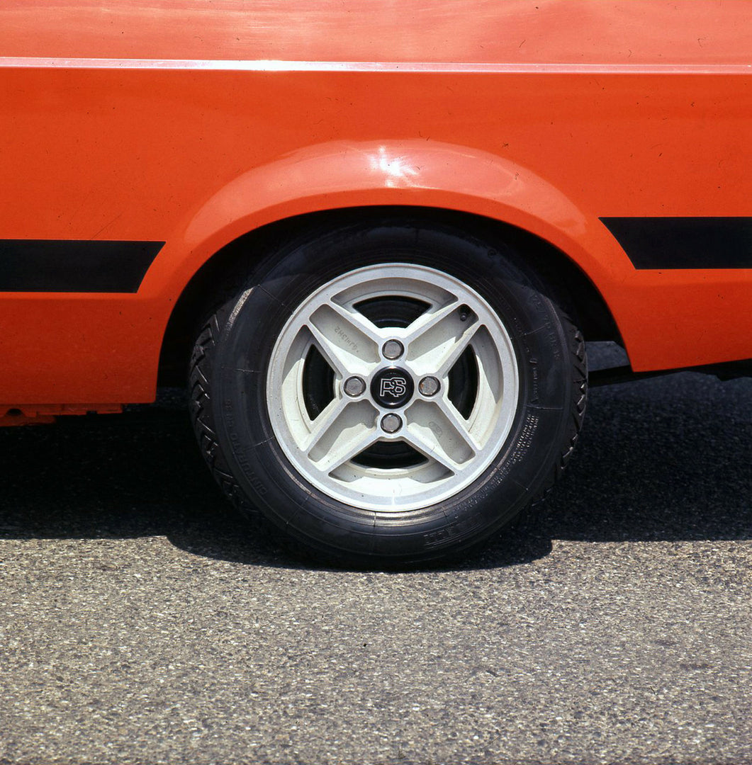 This archival image documents the 1975 Ford Escort Mark II RS 2000 wheel closeup and is preserved in the Ford Heritage Vault as part of Ford Motor Company's historic photographic archive. Free for personal, non-commercial use. Ford Heritage Vault ...