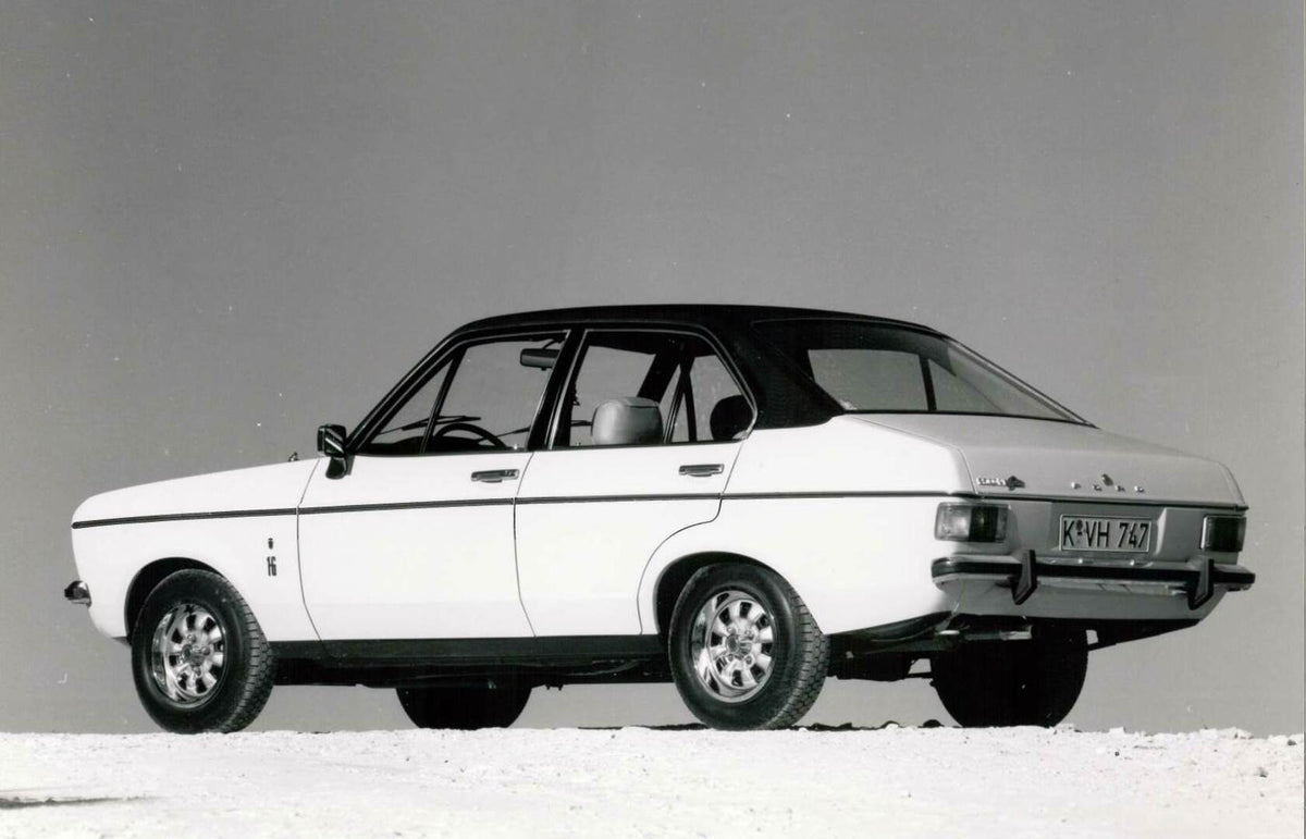 This archival image documents the 1975 Ford Escort Mark II rear view on road Escort-MK2-75 (2) and is preserved in the Ford Heritage Vault as part of Ford Motor Company's historic photographic archive. Free for personal, non-commercial use. Ford H...