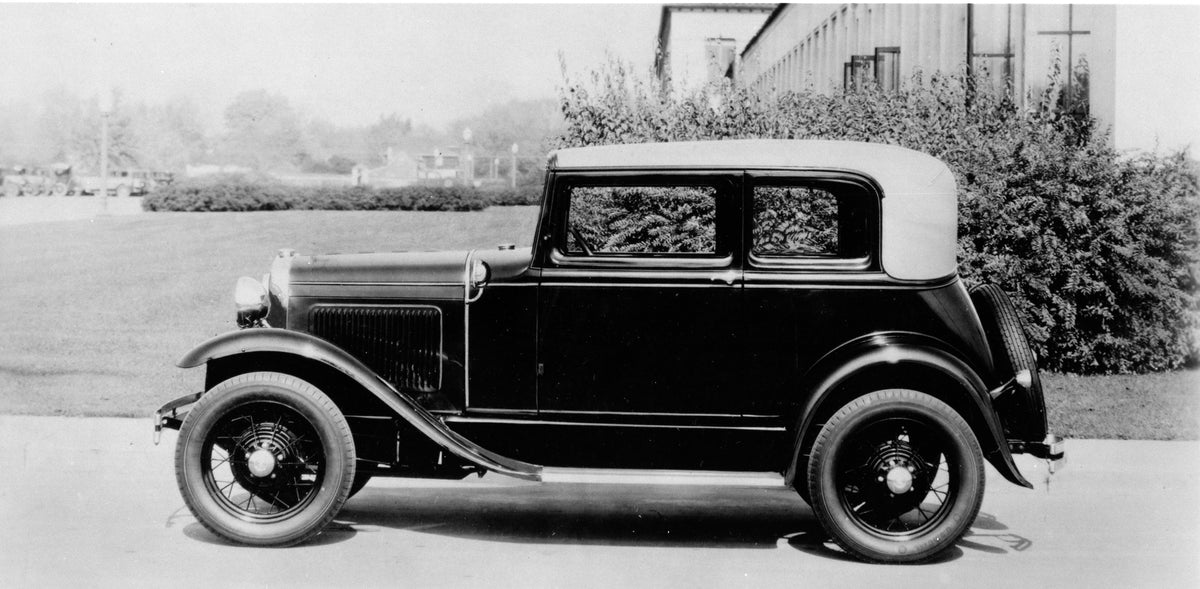 This archival image documents the 1930 Ford Model A Victoria and is preserved in the Ford Heritage Vault as part of Ford Motor Company's historic photographic archive. Free for personal, non-commercial use. Ford Heritage Vault reference AR-2008-8....